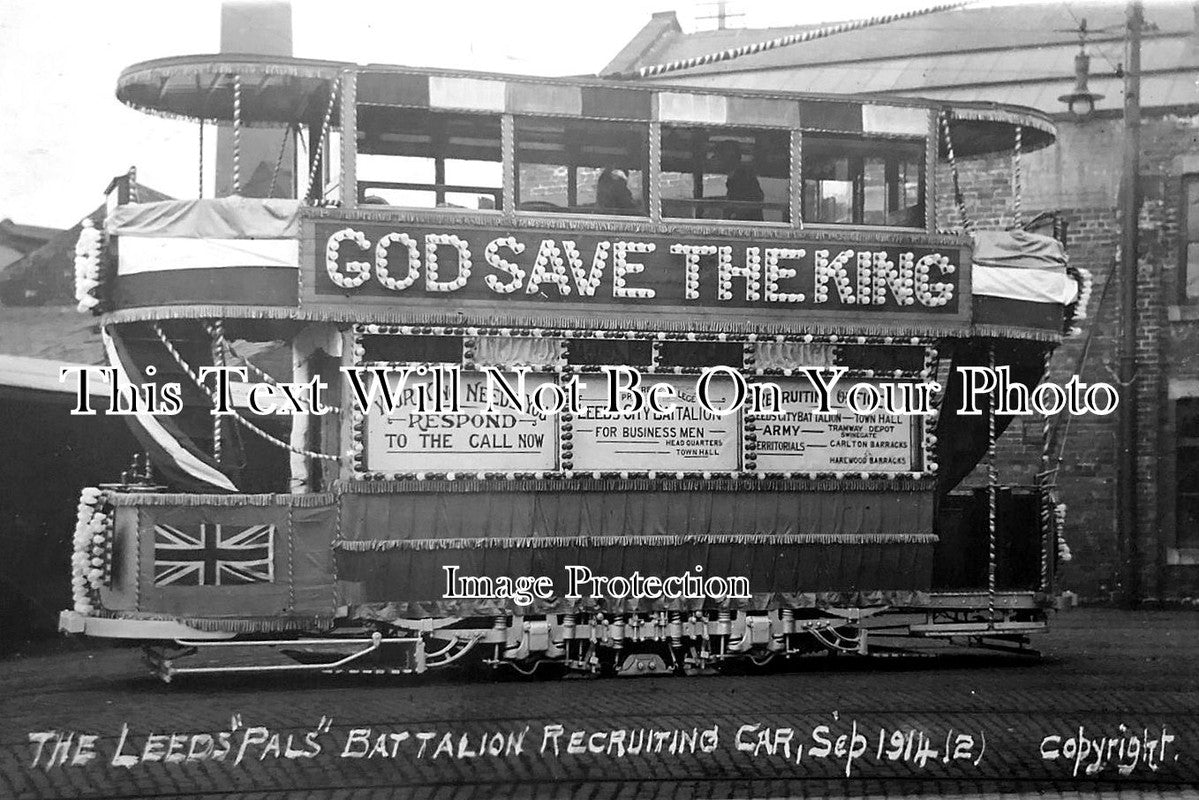 YO 12453 - Leeds Pals Battalion Tram Car, Yorkshire Regiment 1914 WW1