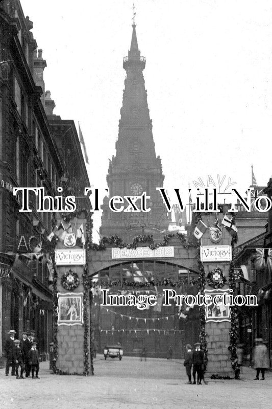 YO 12518 - Peace & Victory Arch, Halifax, Yorkshire 1919 WW1