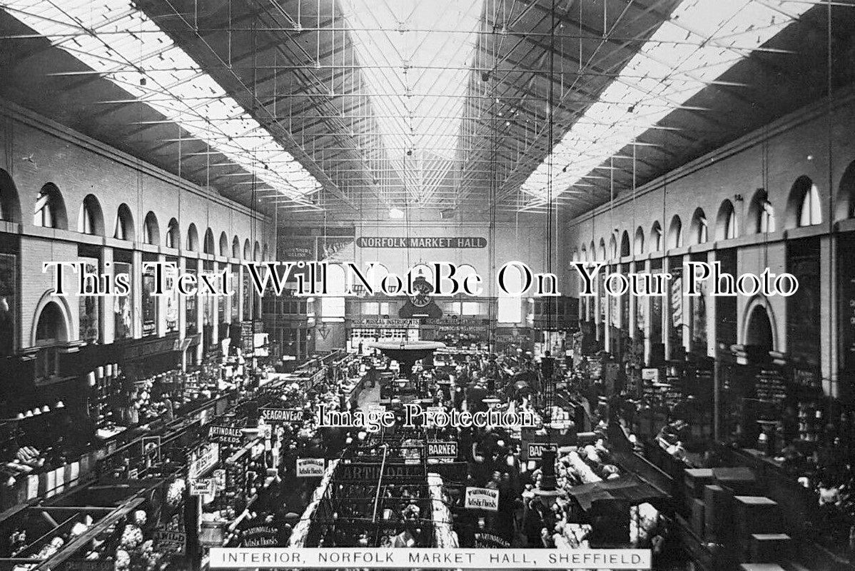 YO 12527 - Interior Of Norfolk Market Hall, Sheffield, Yorkshire