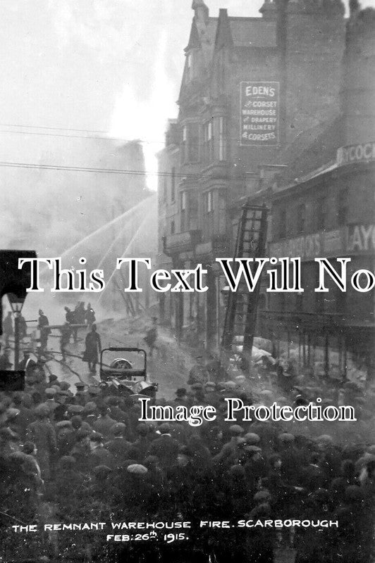 YO 12530 - Remnant Warehouse Fire, Scarborough, Yorkshire 1915