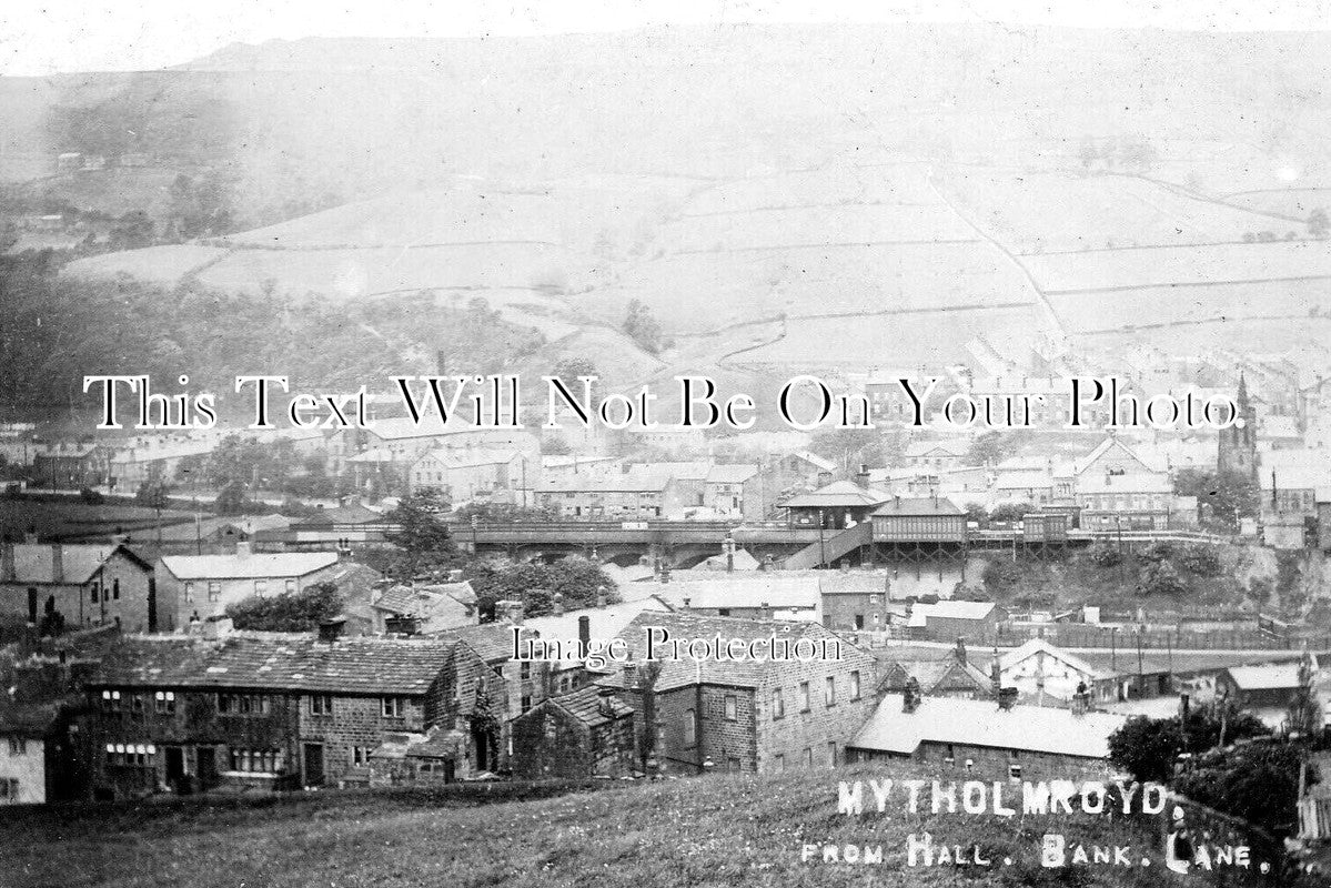 YO 12972 - Mytholmroyd Railway Station From Hall Bank Lane, Yorkshire