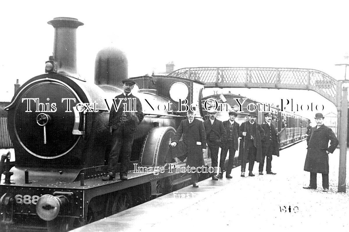YO 12979 - First Train Through Tickhill Railway Station, Yorkshire 1910