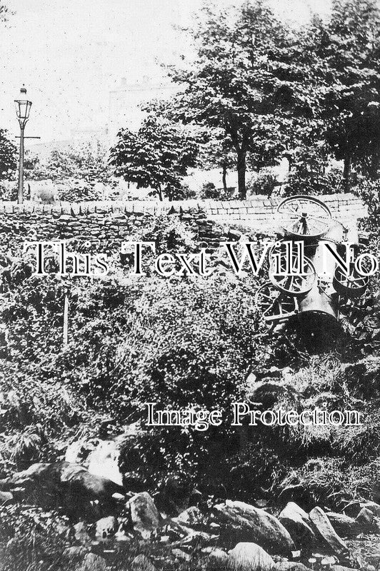 YO 13052 - Steam Traction Engine Accident, Cragg Vale, Mytholmroyd 1909