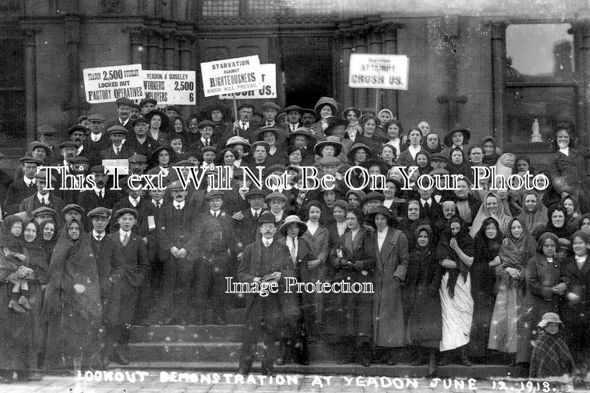 YO 13069 - Lockout Demonstration At Yeadon, Yorkshire 1913