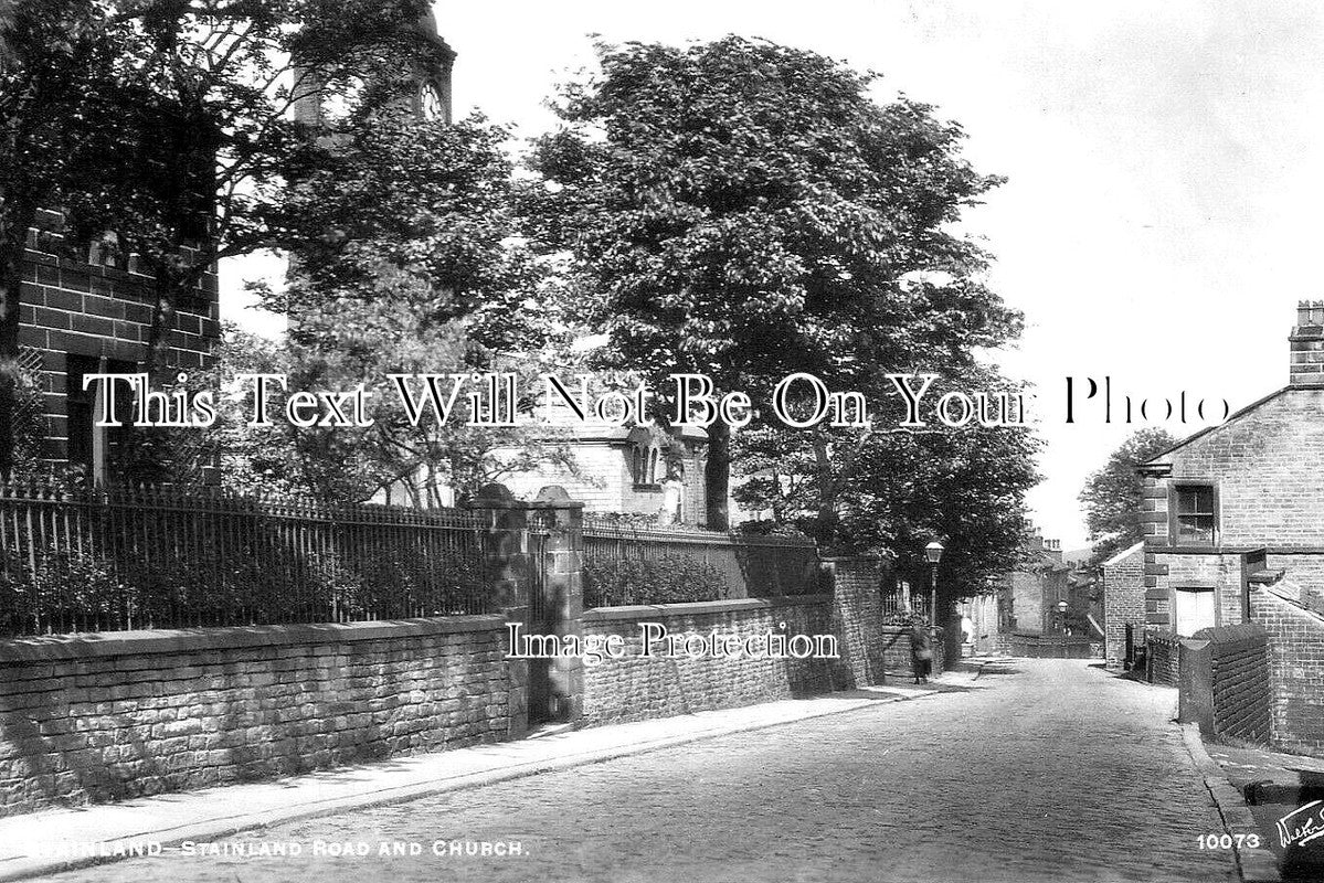 YO 13318 - Stainland Road & Church, Stainland, Yorkshire