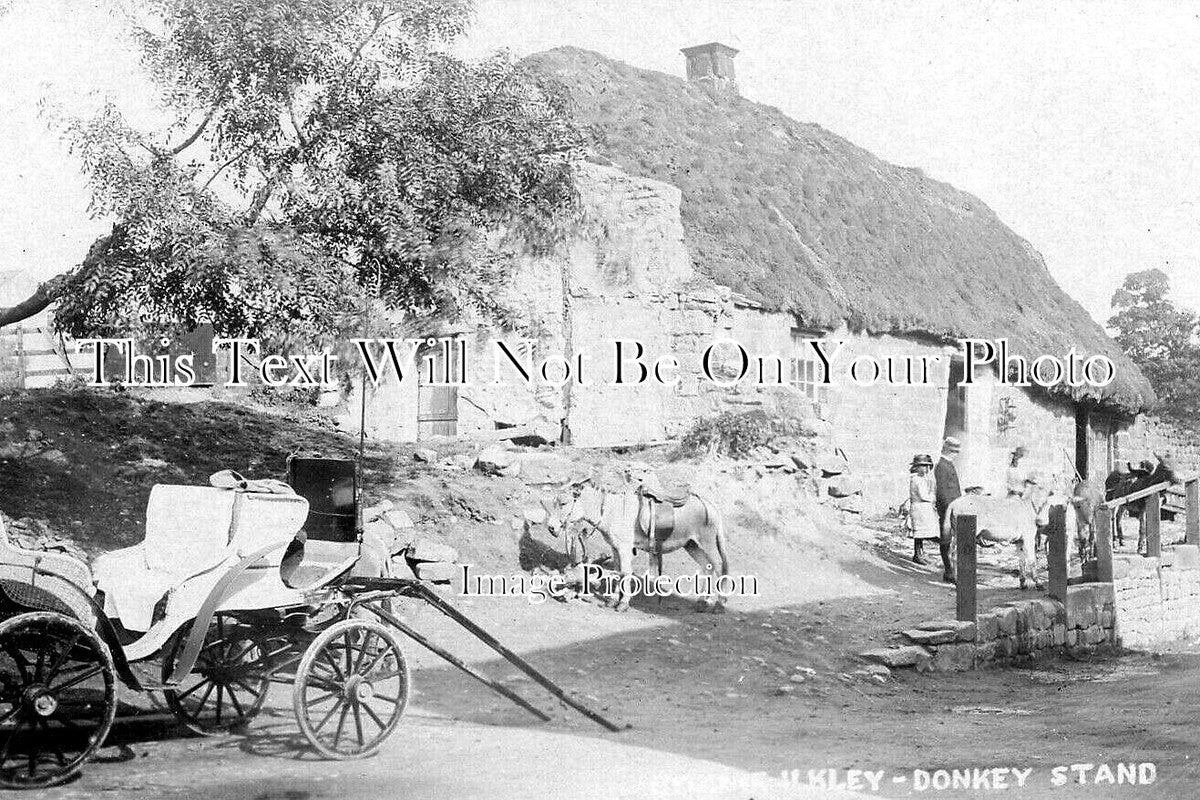 YO 13369 - Bridge Lane Donkey Stand, Ilkley, Yorkshire c1904