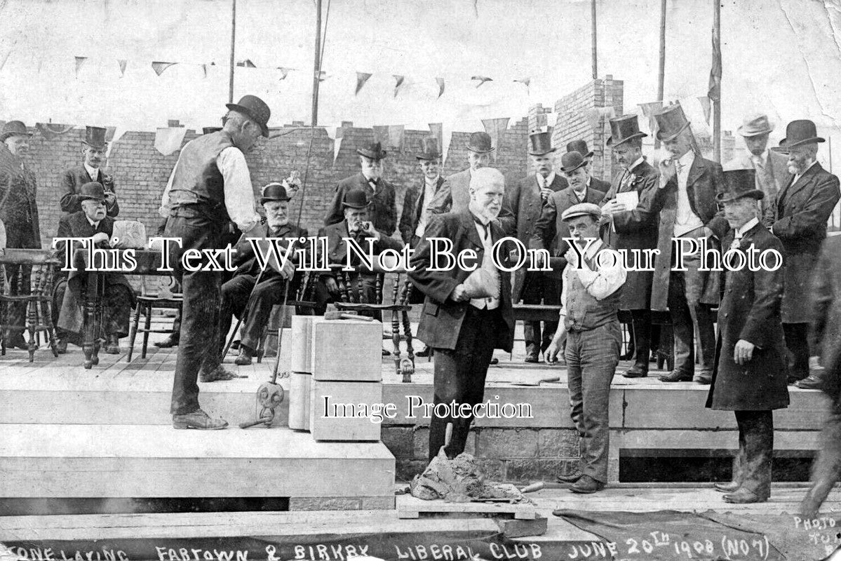 YO 13469 - Liberal Club Stone Laying, Fartown & Kirkby, Yorkshire 1908