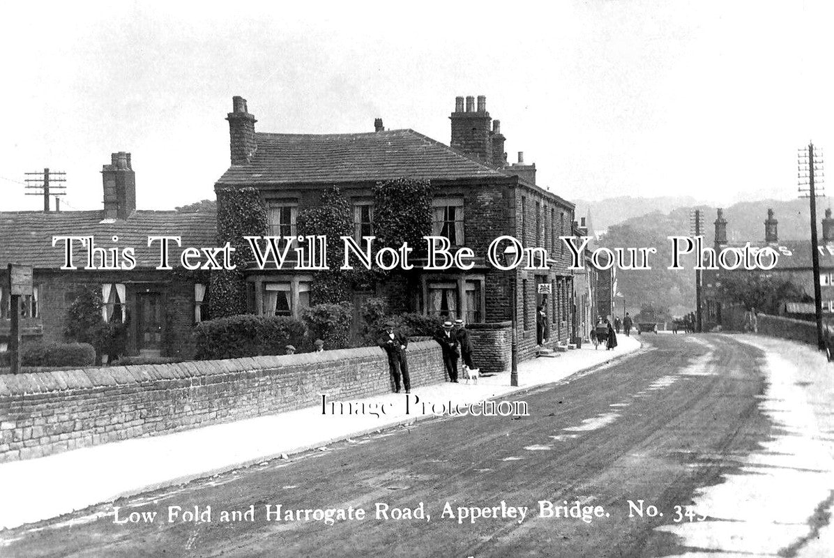 YO 13522 - Low Fold & Harrogate Road, Apperley Bridge, Yorkshire c1921