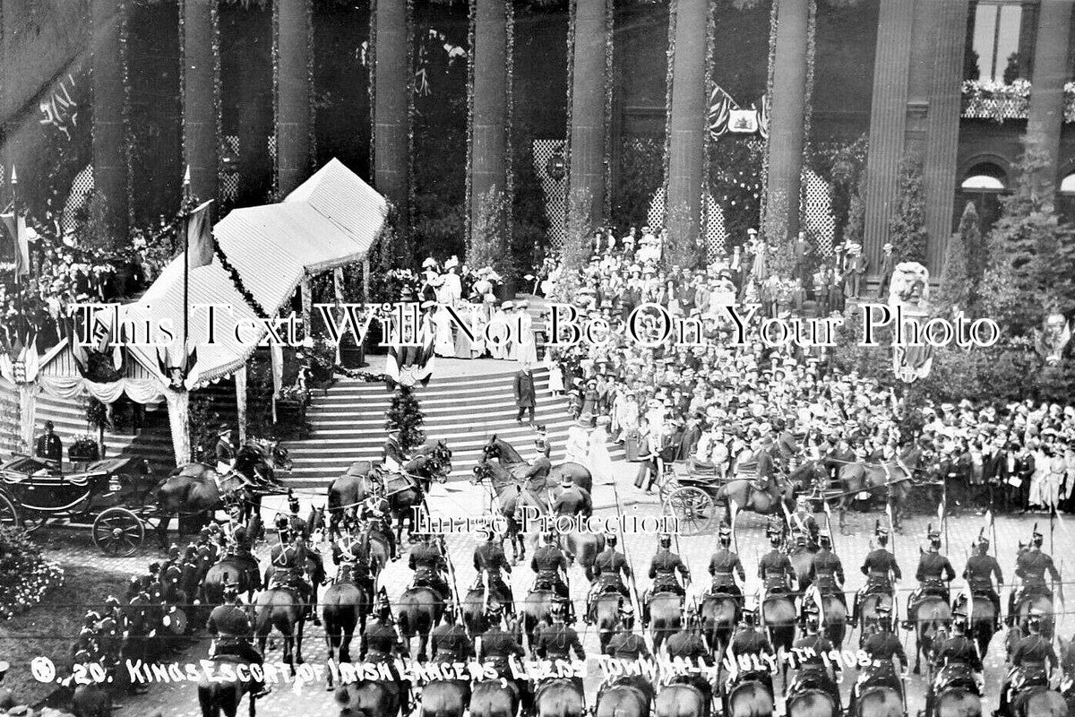 YO 13538 - Kings Escort Of Irish Lancers, Leeds Town Hall 1908