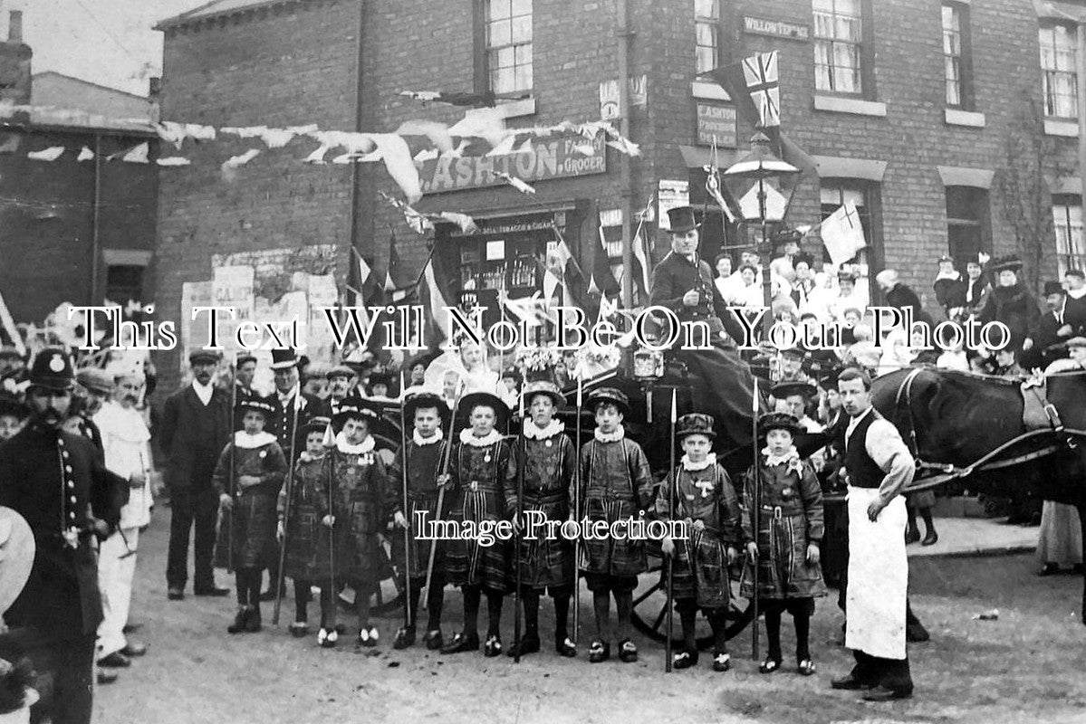 YO 13635 - Procession, Edward Ashton Grocers Shop, Wakefield, Yorkshire