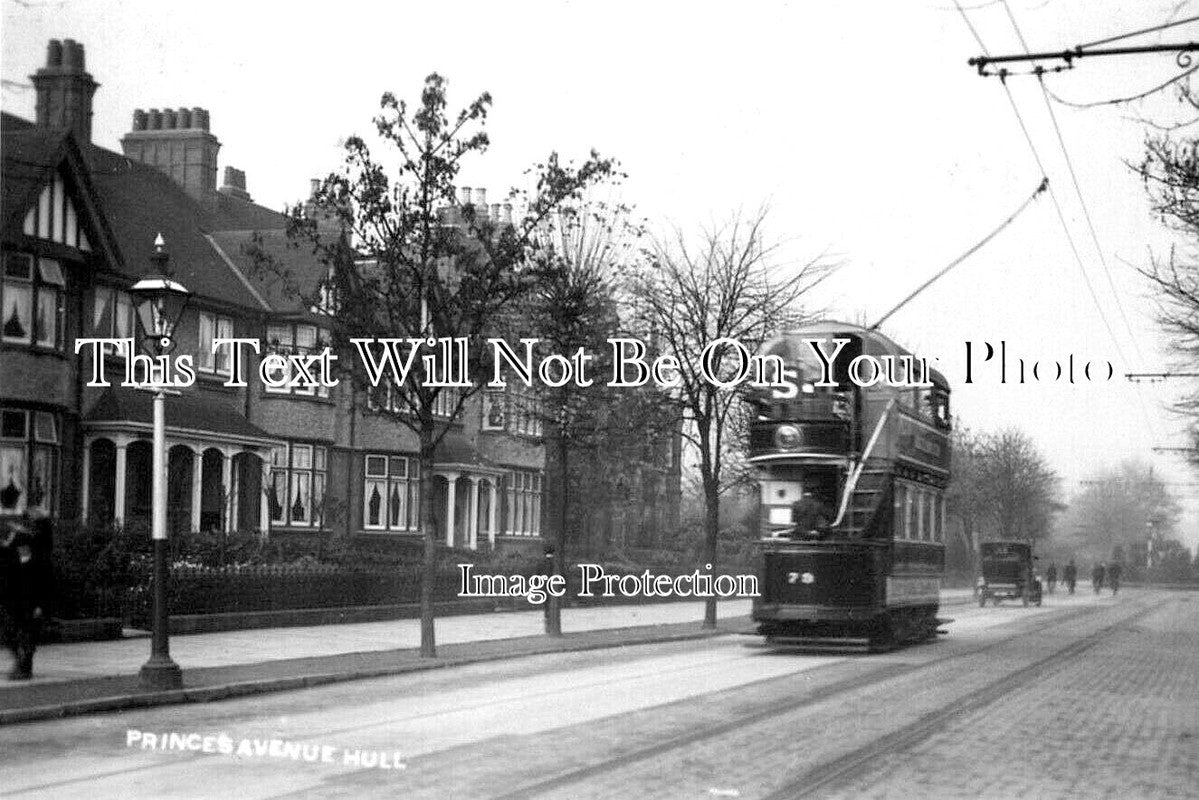 YO 13664 - Tram Car On Princes Avenue, Hull, Yorkshire