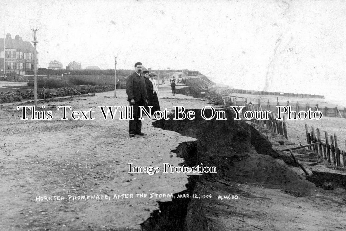 YO 1672 - Promenade After The Storm, Hornsea, Yorkshire c1906