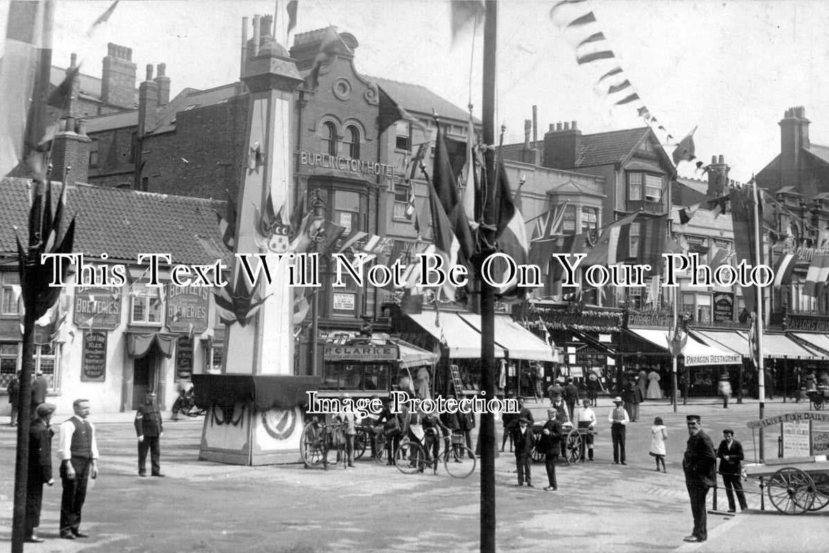 YO 2156 - Mayor Of London's Visit Decorations, Bridlington, Yorkshire 1906