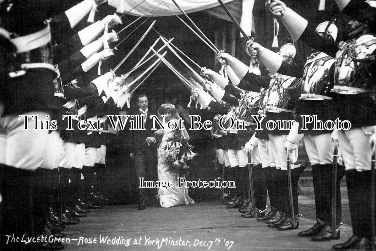 YO 2809 - The Lycett Green - Rose Wedding, York Minster, Yorkshire 1907