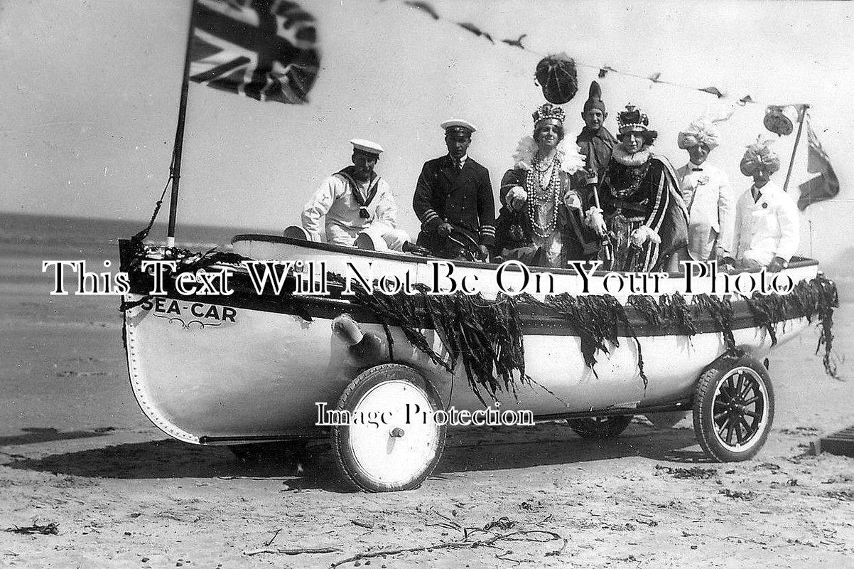 YO 29 - Decorated Sea Car, Redcar, North Yorkshire c1924
