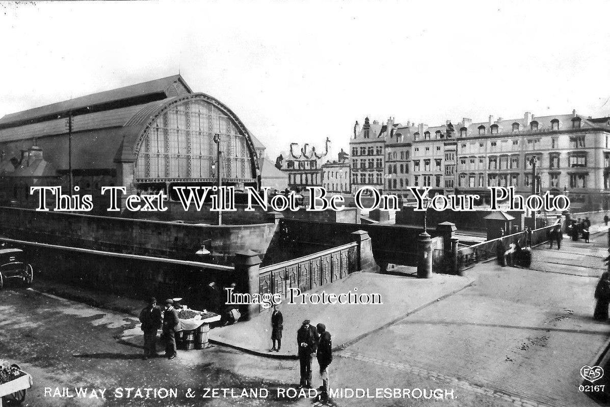 YO 3578 - Railway Station & Zetland Road, Middlesbrough, Yorkshire