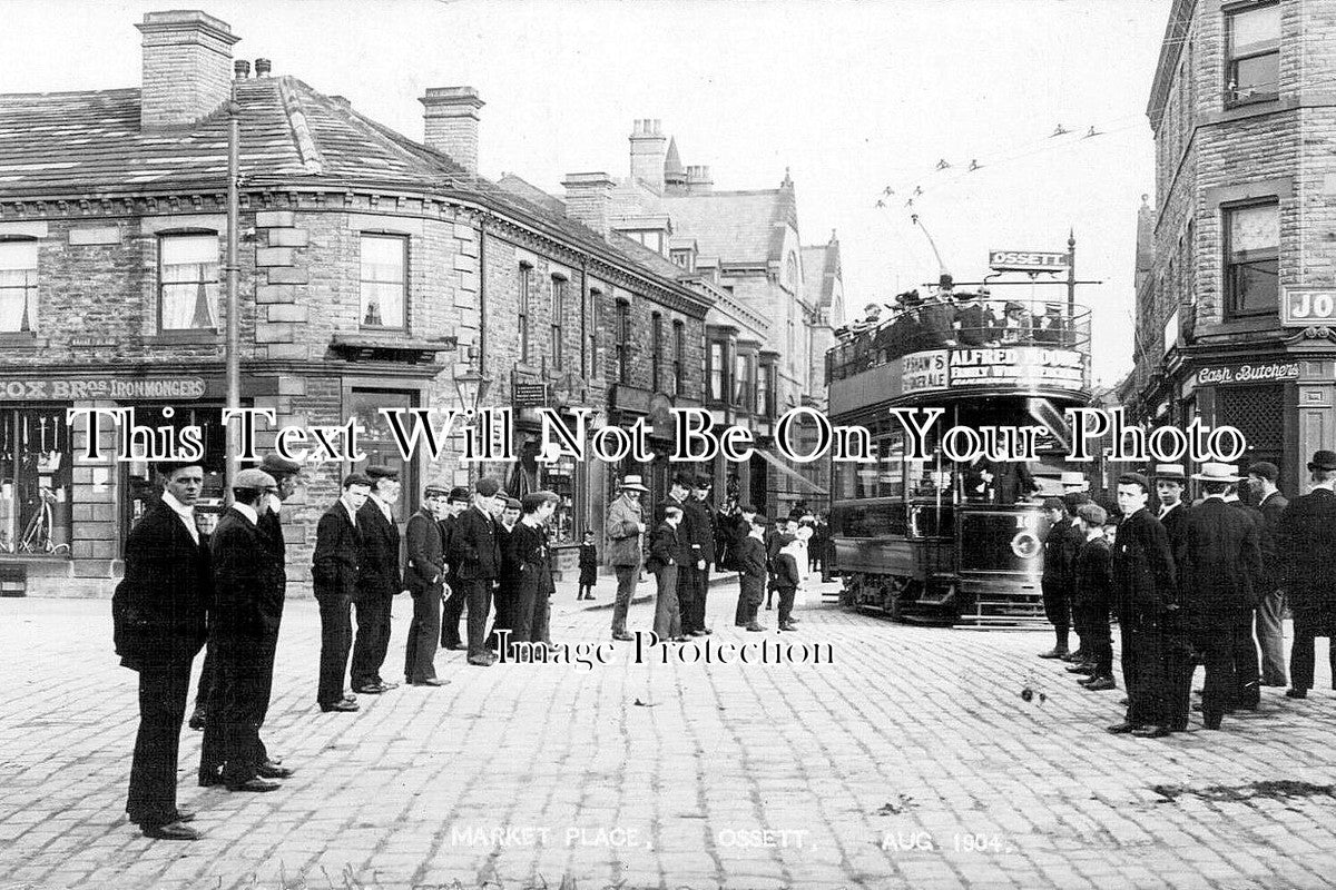YO 3595 - Ossett Market Place, Yorkshire 1904