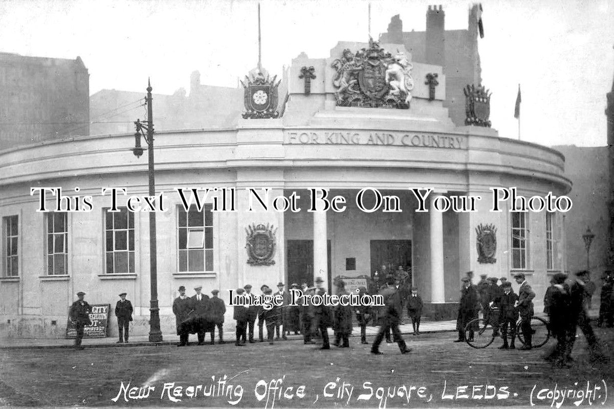 YO 3770 - City Square, New Recruiting Office, Leeds, Yorkshire WW1