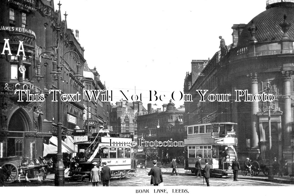 YO 3976 - Boar Lane, Leeds, Yorkshire c1915