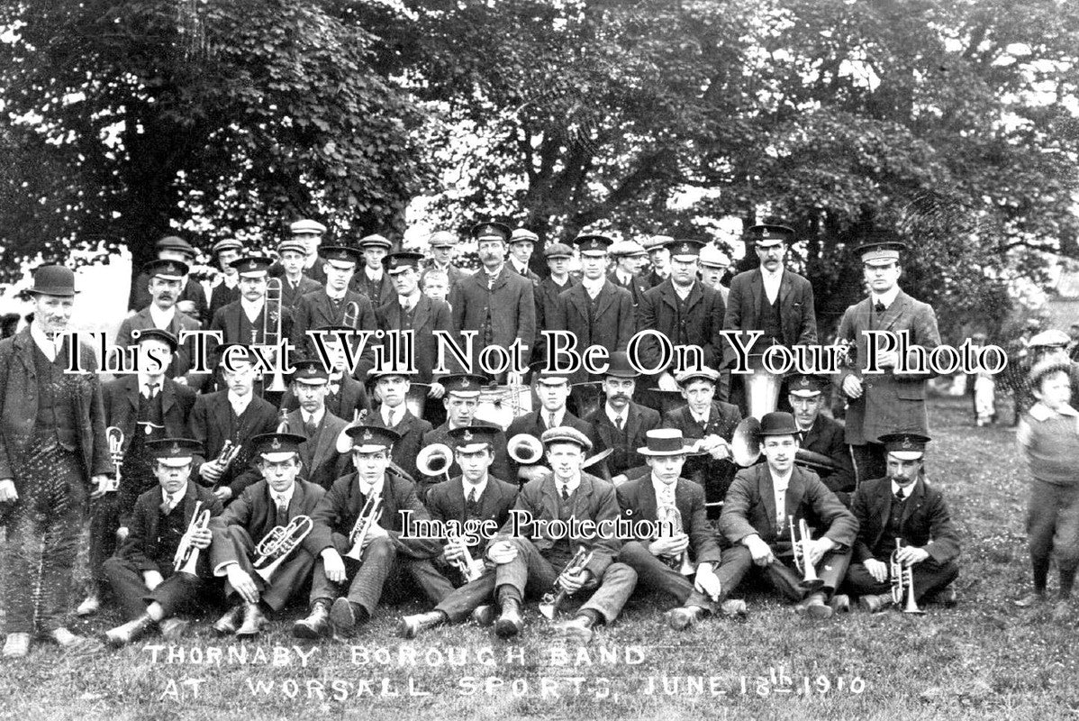 YO 4261 - Thornaby Borough Band, Worsall Sports, Yorkshire 1910