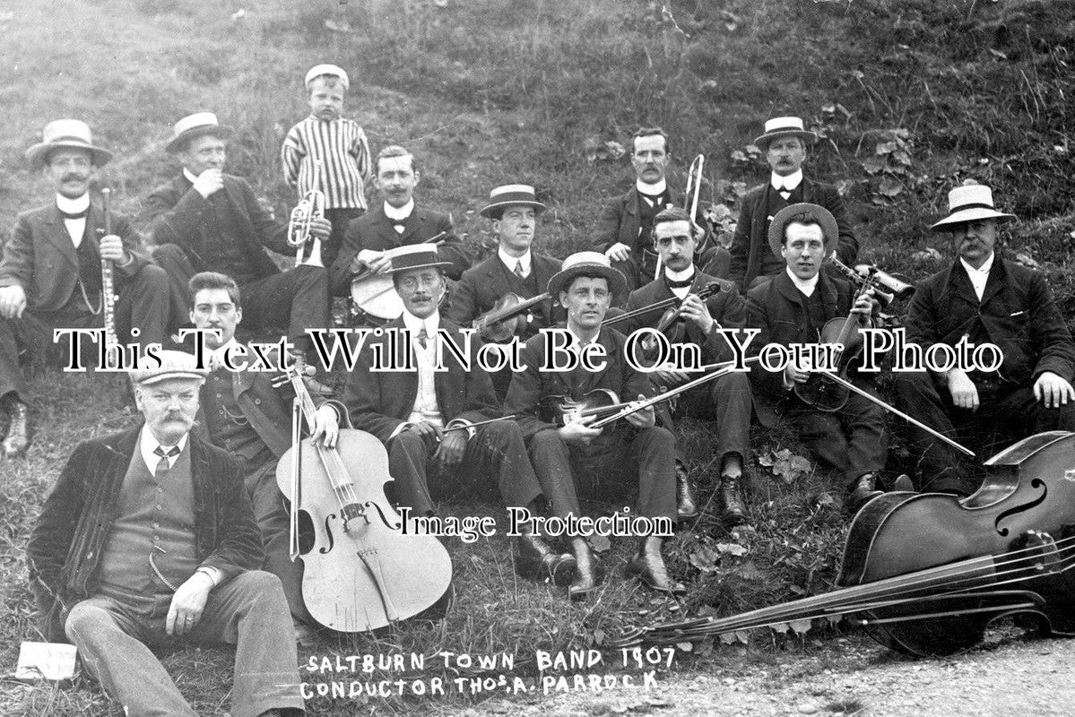 YO 4263 - Saltburn By The Sea Town Band, Yorkshire 1907