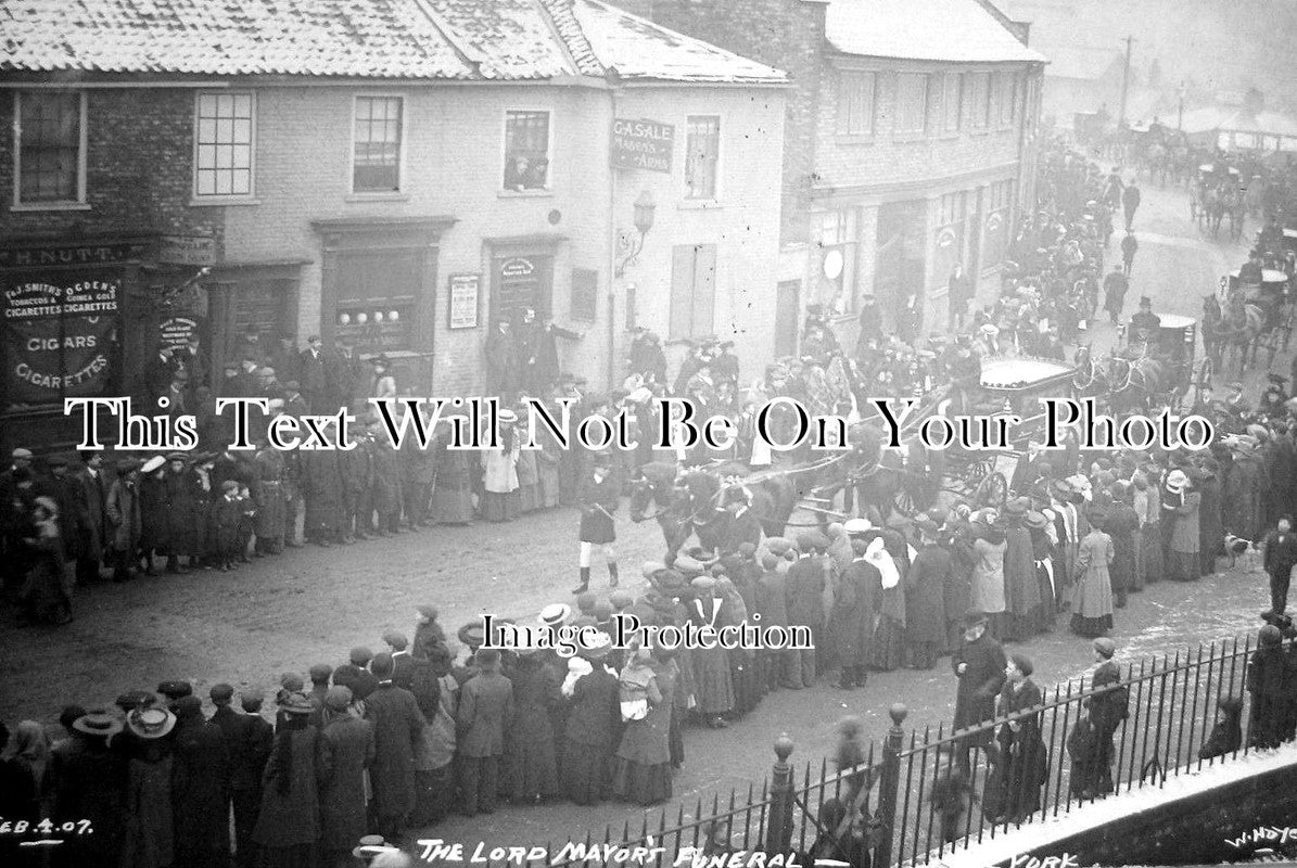 YO 4405 - William Bentley Funeral, Fishergate, York, Yorkshire 1907
