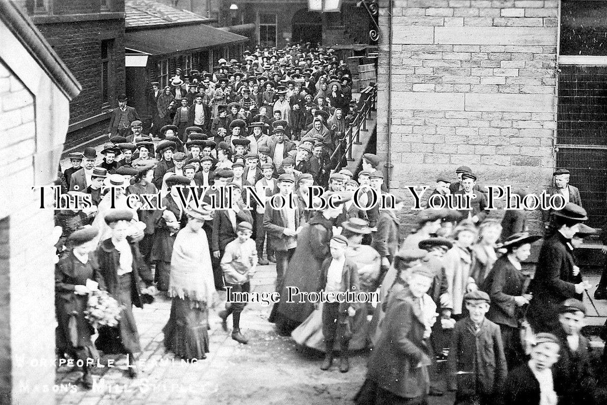 YO 4416 - Workers Leaving Masons Mill, Shipley, Yorkshire