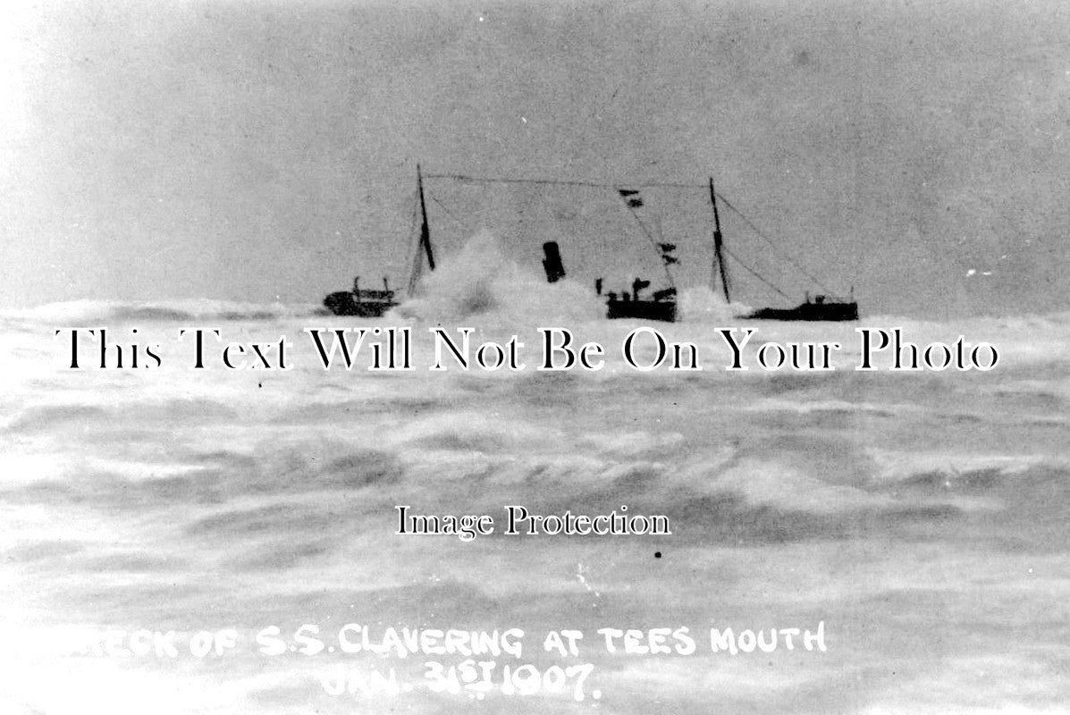 YO 4420 - SS Clavering At Tees Mouth, Hartlepool, Middlesbrough, 1907