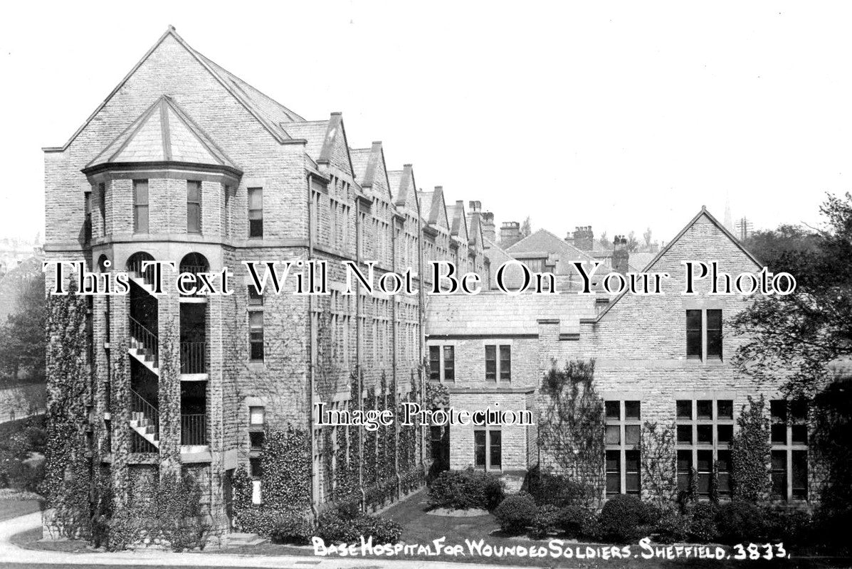 YO 4600 - Sheffield Base Hospital For Wounded Soldiers, Yorkshire 1916