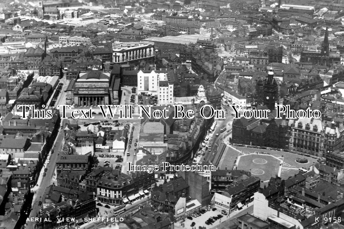 YO 4647 - Aerial View Of Sheffield, Yorkshire