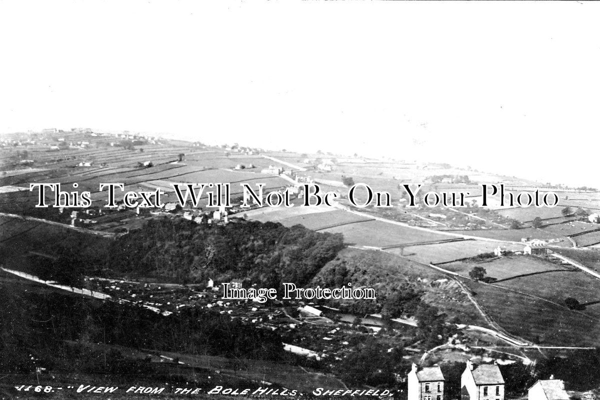 YO 4655 - View From Bole Hills, Sheffield, Yorkshire c1915