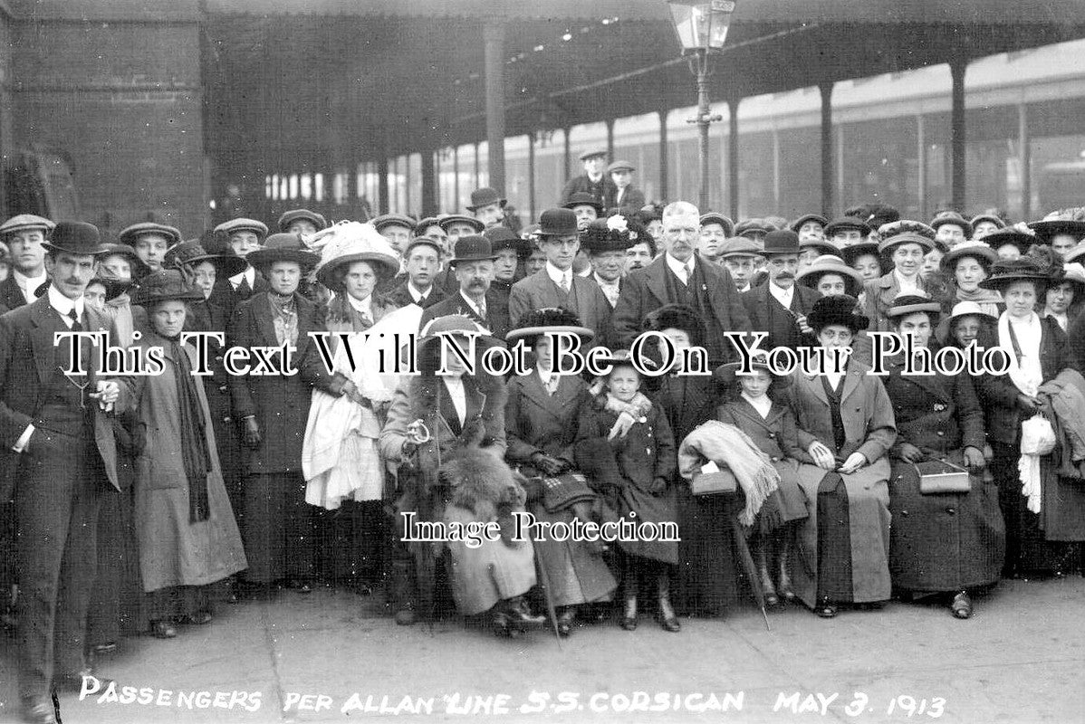YO 4798 - Passengers Of Allan Line SS Corsican, Doncaster, Yorkshire