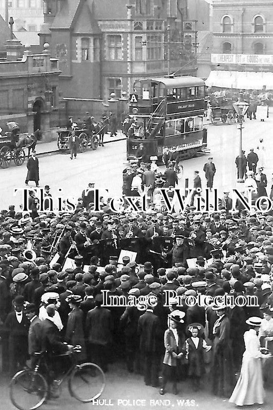 YO 4933 - Hull Police Band, Yorkshire c1908