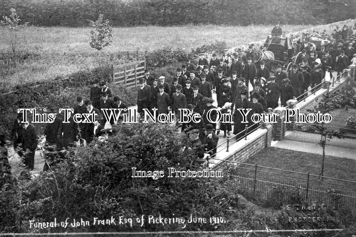 YO 5018 - The John Frank Funeral Procession, Pickering, Yorkshire 1910
