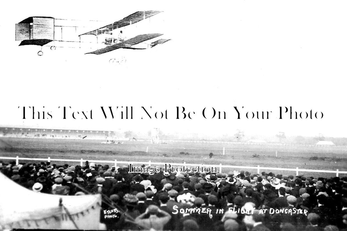 YO 6427 - Aviator Sommer, Doncaster Aviation Meeting, Airplane, Yorkshire 1909