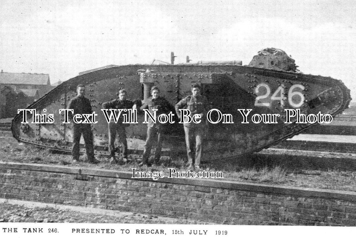 YO 6503 - The Tank 246, Redcar, WW1 Tank, Yorkshire 1919