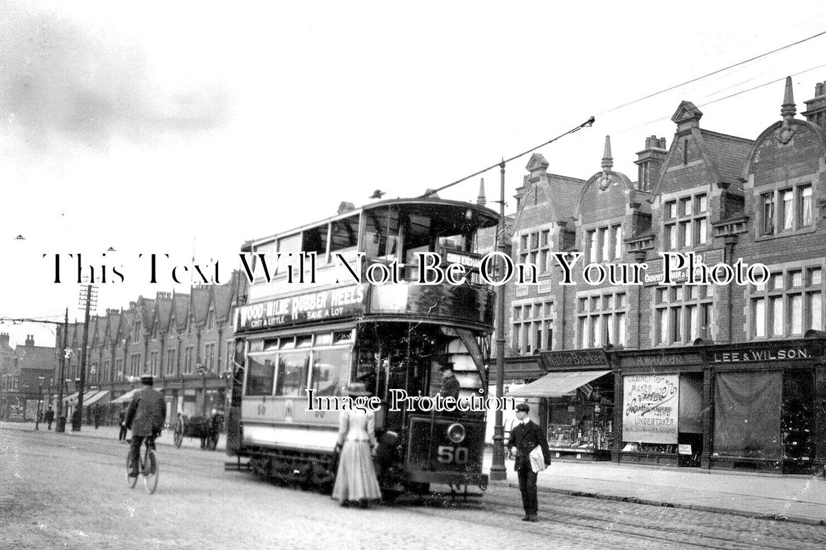 YO 6555 - Tram, Roundhay Road, Leeds, Yorkshire