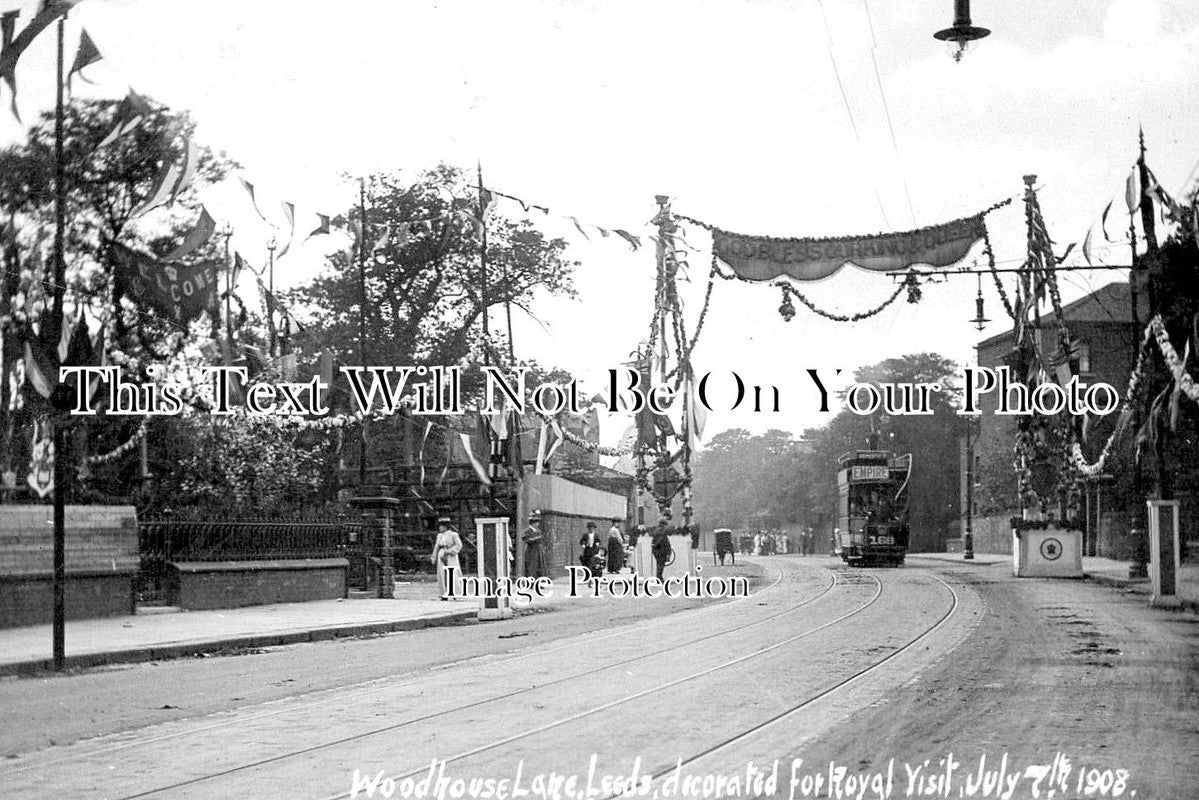 YO 6591 - Woodhouse Lane, Leeds, Royal Visit, Yorkshire 1908