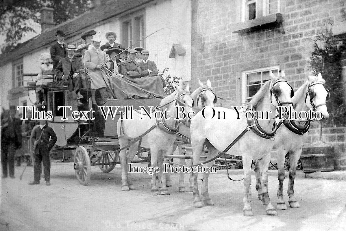 YO 6769 - Old Time Coach, Sheffield & Baslow, Yorkshire c1910