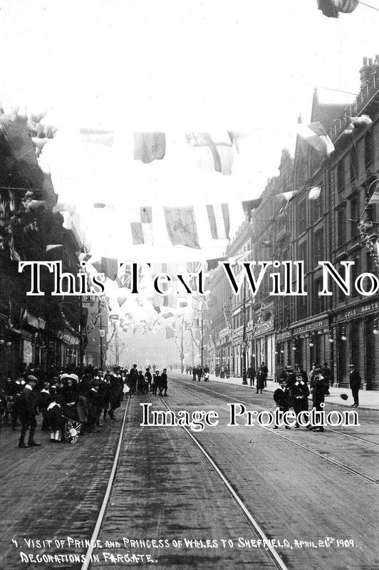 YO 6861 - Royal Visit To Fargate, Sheffield, Yorkshire 1909