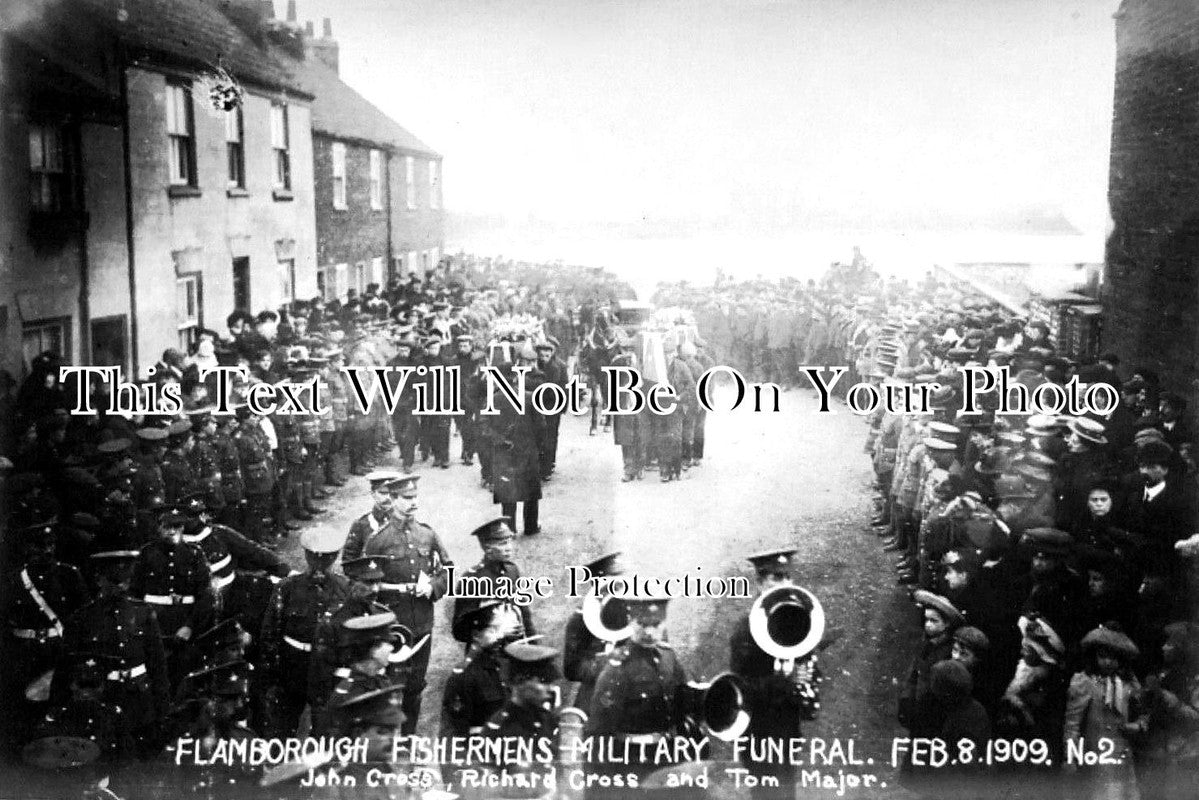 YO 6866 - Flamborough Fishermans Military Funeral, Yorkshire 1909