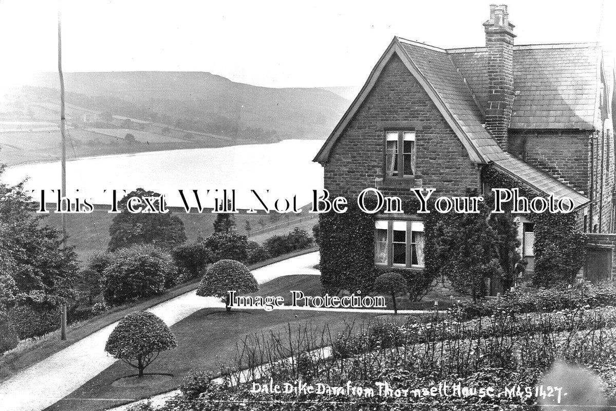 YO 7216 - Dale Dike Dam From Thornsett House, Sheffield, Yorkshire