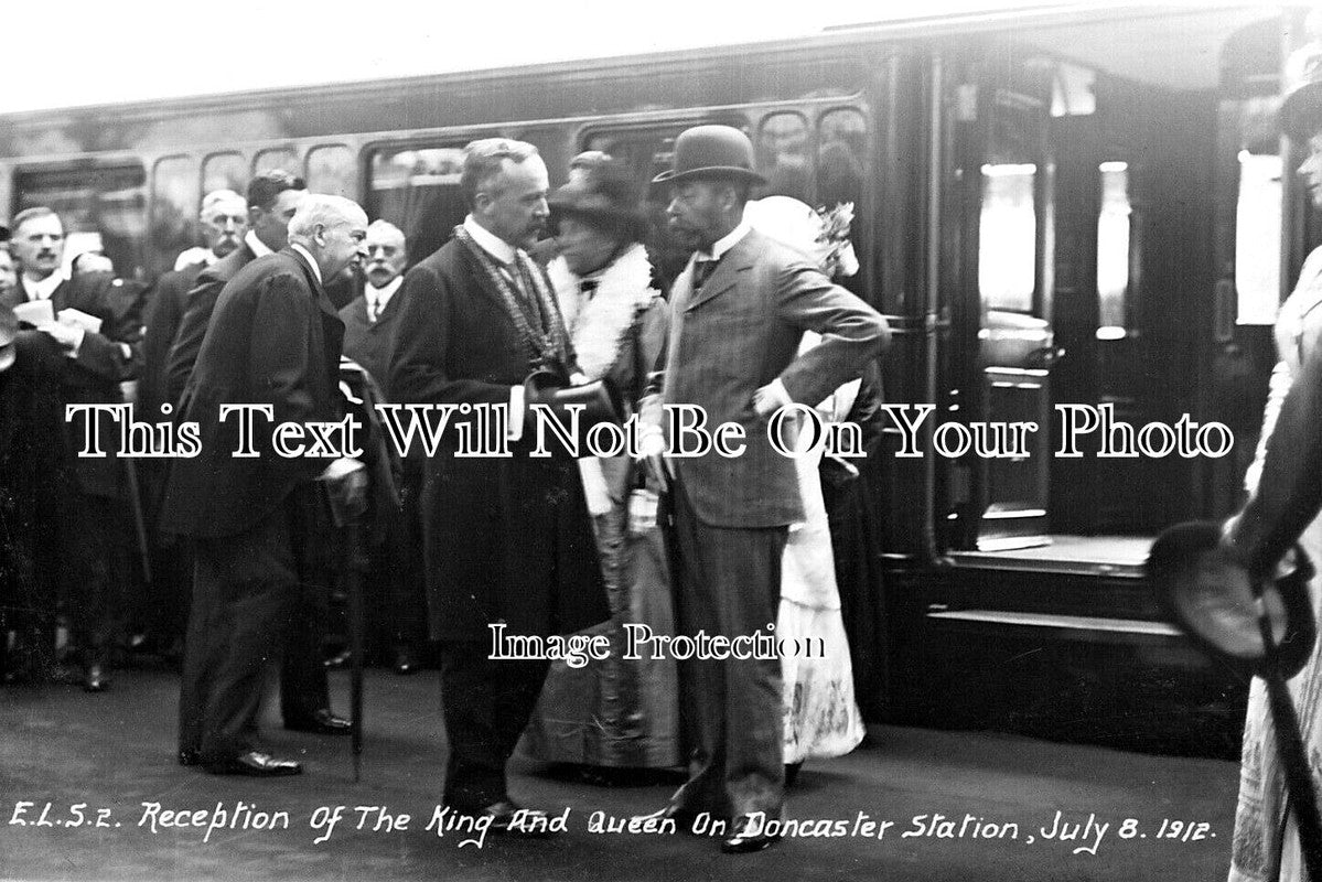 YO 7370 - Royal Visit To Doncaster, Railway Station, Yorkshire 1912