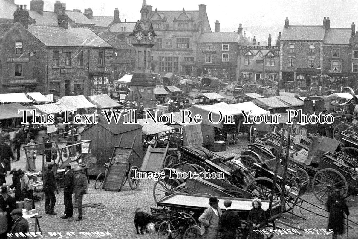 YO 7717 - Market Day At Thirsk, Yorkshire c1910