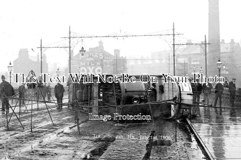 YO 7872 - Tram Smash, Halifax, Yorkshire 1906