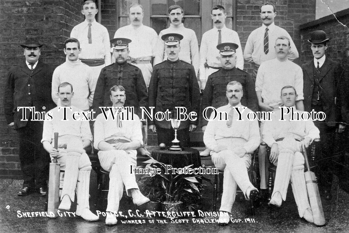YO 7893 - Sheffield City Police Cricket Club Team, Attercliffe, Yorkshire 1911
