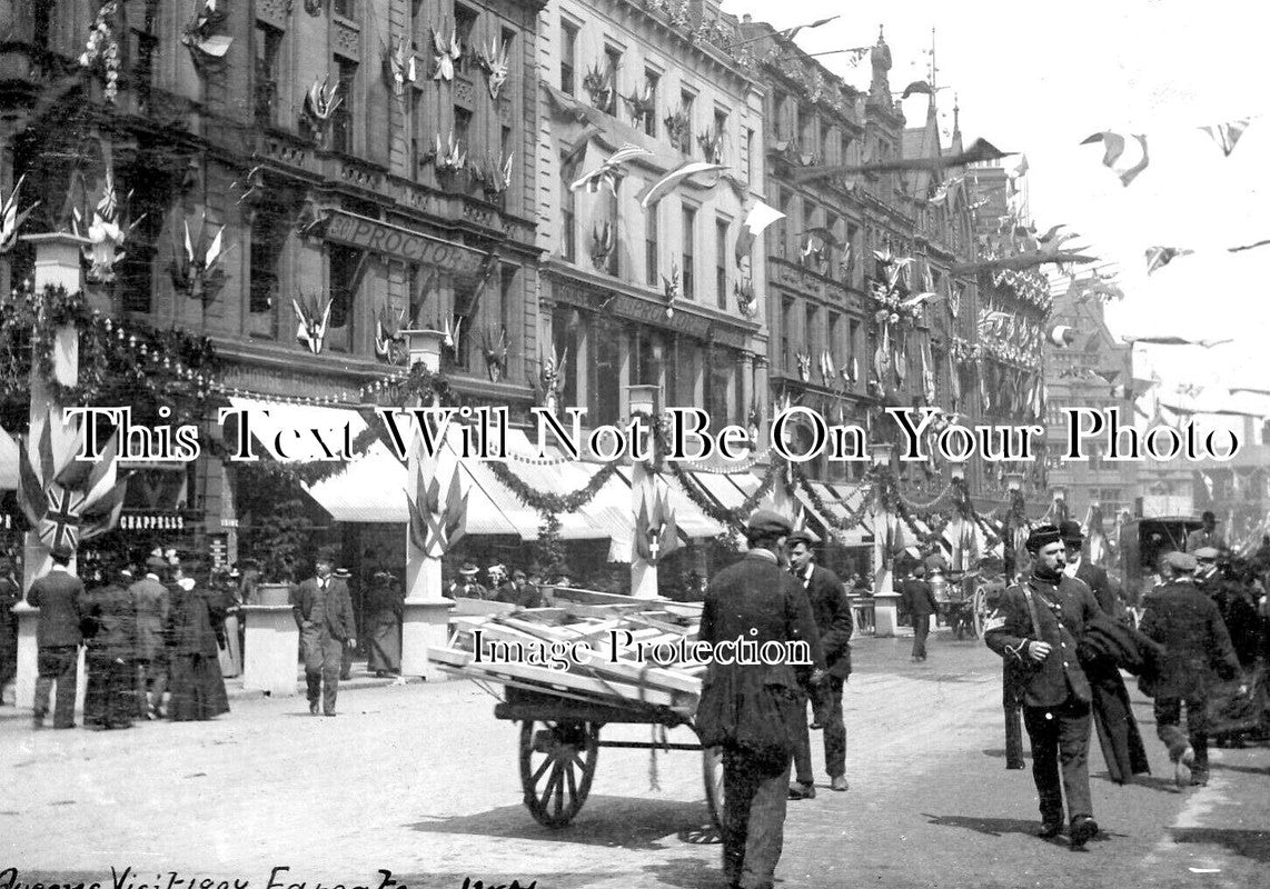 YO 7912 - Queen Victorias VIsit To Fargate, Sheffield, Yorkshire 1897