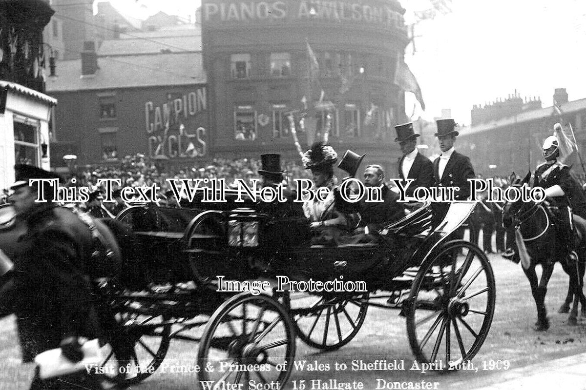 YO 8048 - Royal Visit To Fargate, Sheffield, Yorkshire 1909