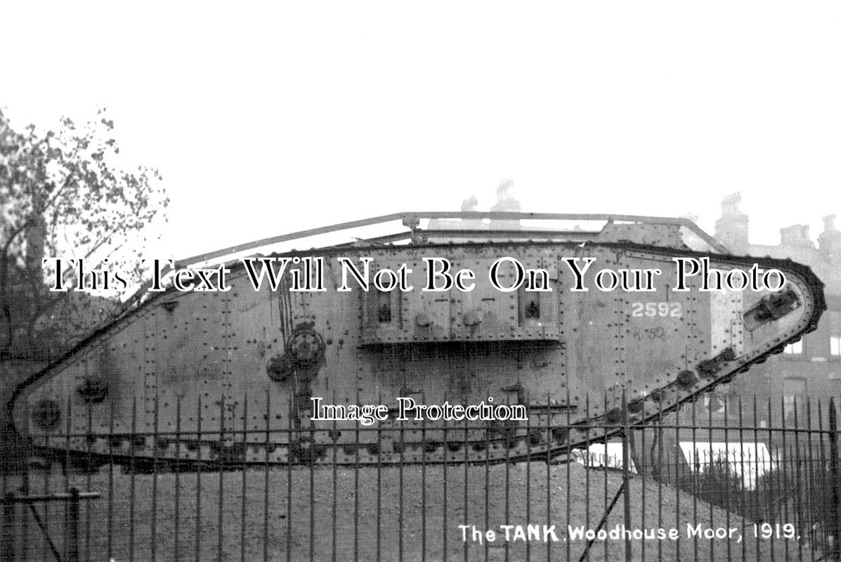YO 8534 - The Tank, Woodhouse Moor, Leeds, Yorkshire 1919 WW1