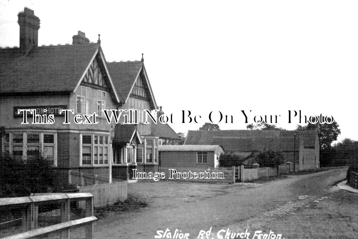 YO 8626 - Junction Hotel, Station Road, Church Fenton, Yorkshire c1914